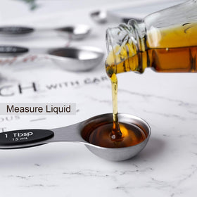 Engraved metric markings on YellRin spoons ensure clear measurement readings during cooking