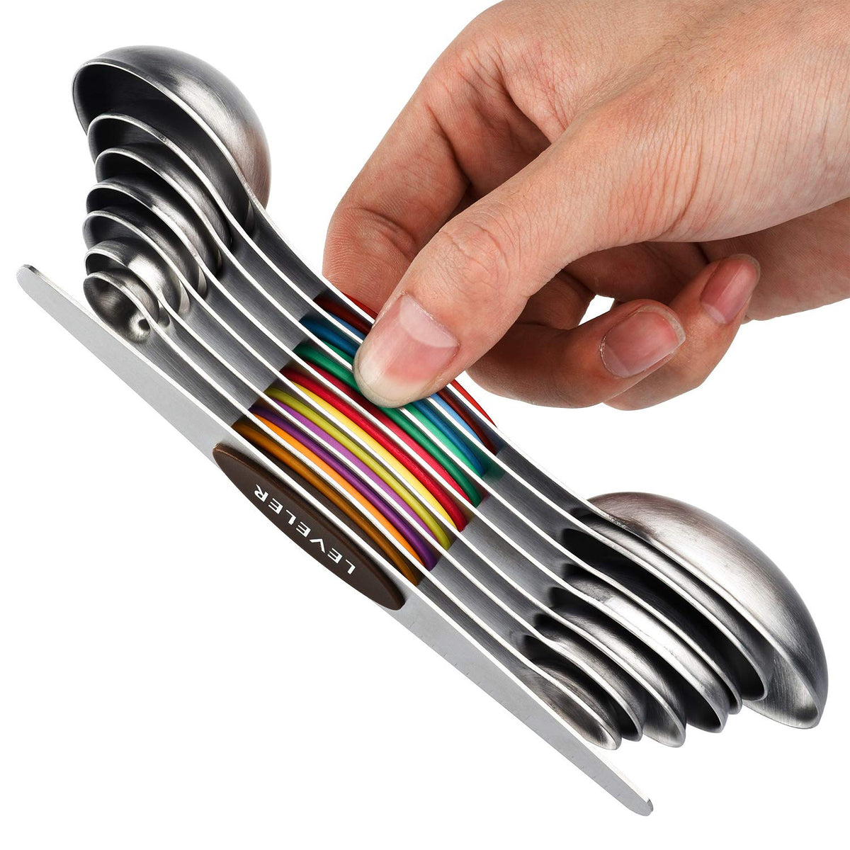 YellRin magnetic dual-ended spoons for precise measurements.