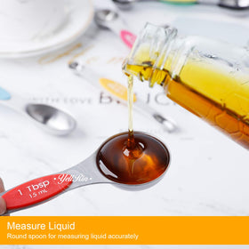 YellRin measurement markings show tsp, tbsp, and ml clearly.