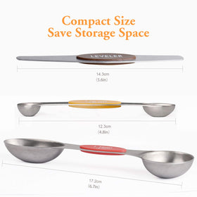 YellRin stainless-steel brushed spoons with leveler for durability.