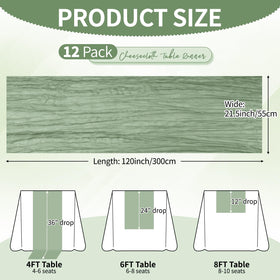 Yemosa pleated sheer table runner adds soft boho elegance to any event.