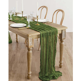 Yemosa washable cheesecloth table runner preserves color and folds