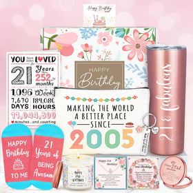 YENCHORN 21st pink tumbler for celebratory drinks and daily use