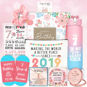 YENCHORN 7th birthday tumbler with playful 7th birthday era design for daily use