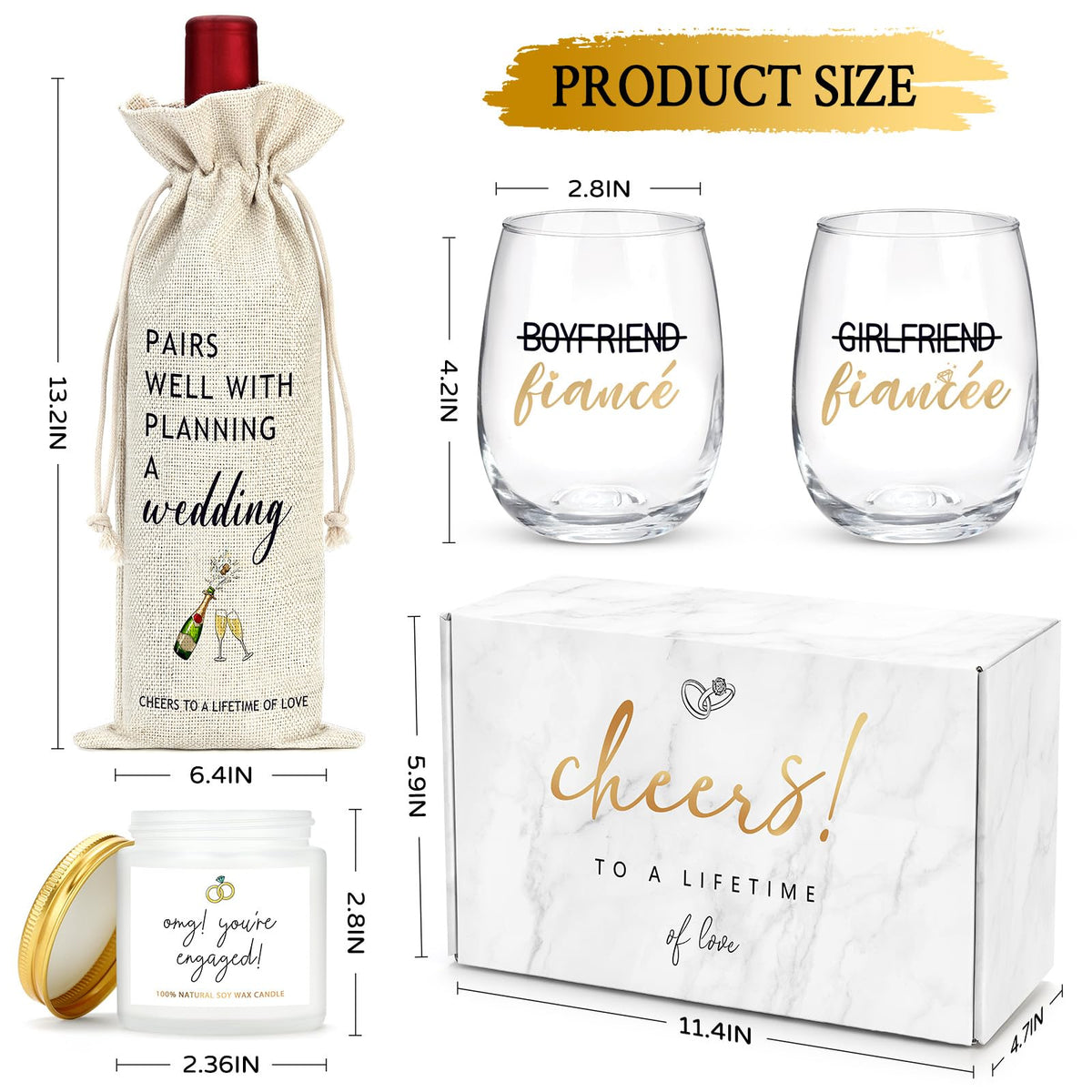 YENCHORN engagement gift set ideal for social media unboxing photos.