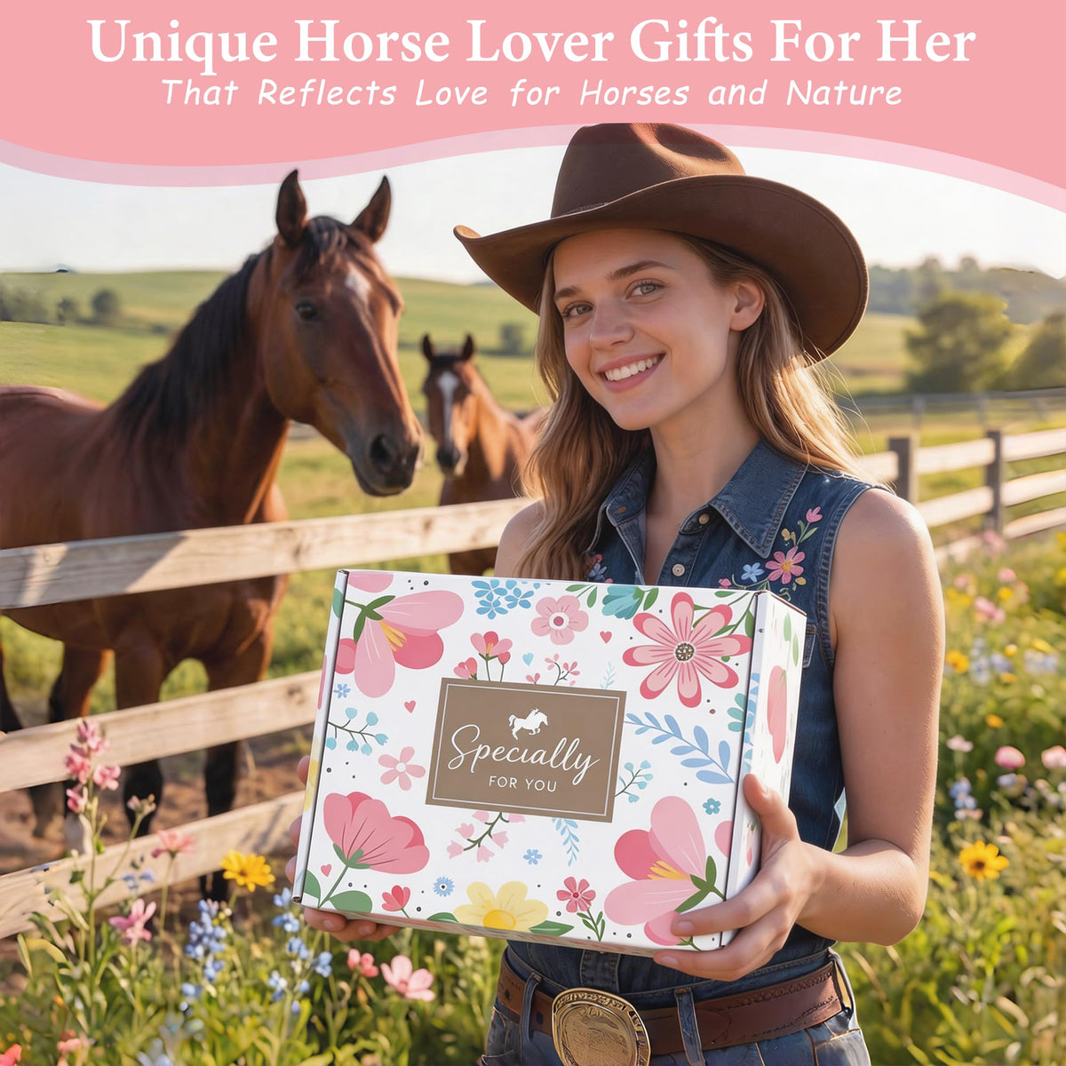YENCHORN horse keychain with horseshoe design signifying freedom