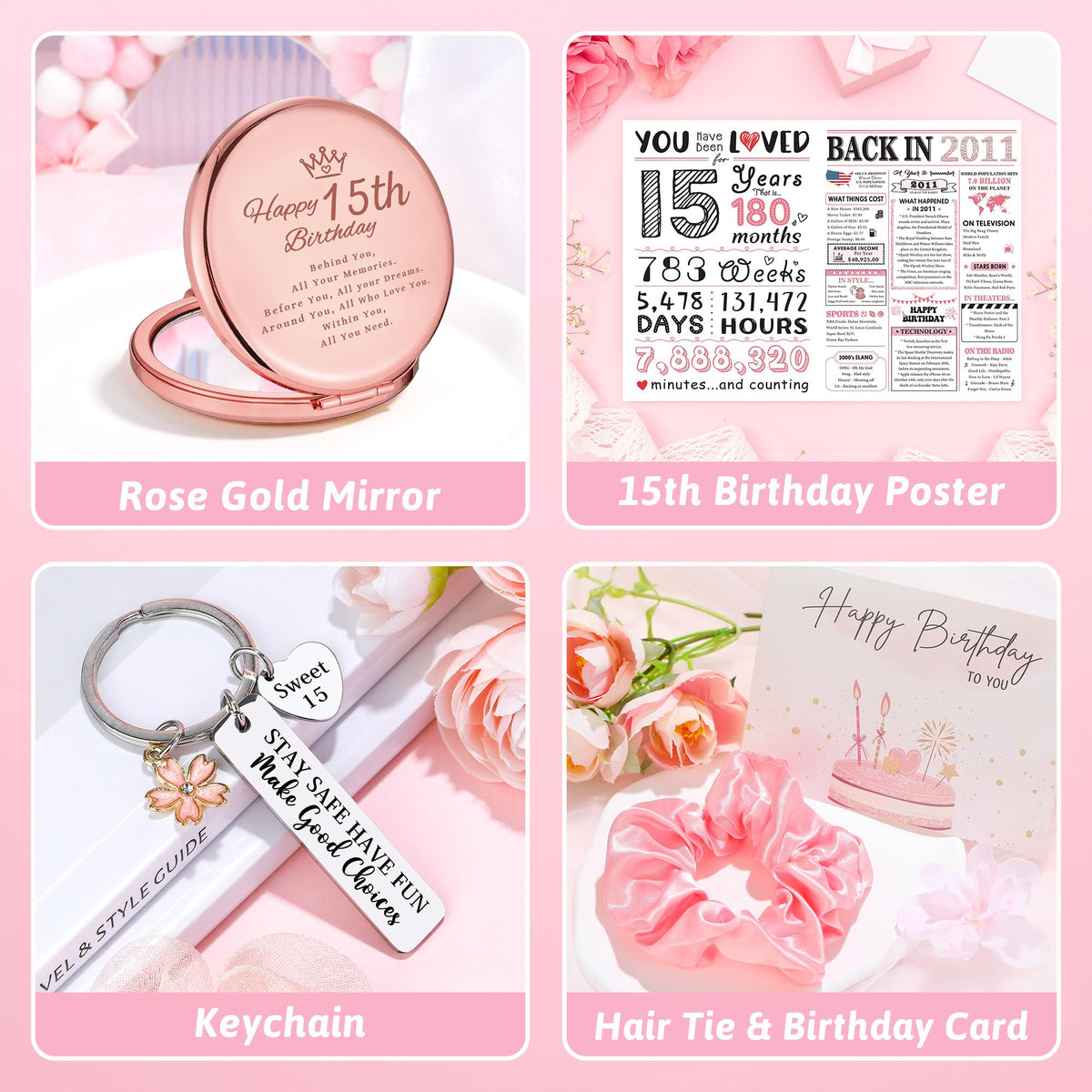 YENCHORN rose gold cosmetic mirror enhances detail checks.