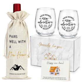 YENCHORN two wine glasses for elegant housewarming toasts.