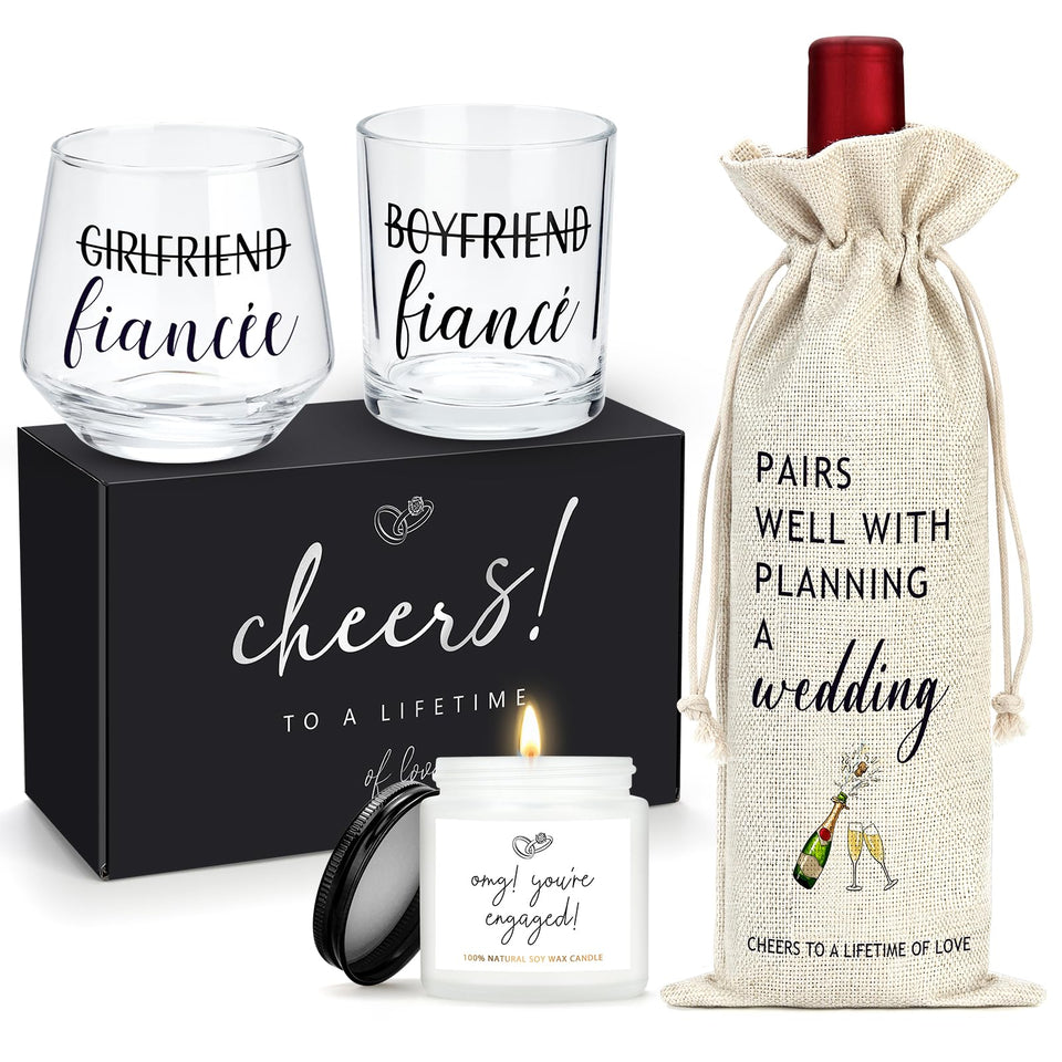 YENCHORN wine glass for her with gold ink, ideal for elegant toasts
