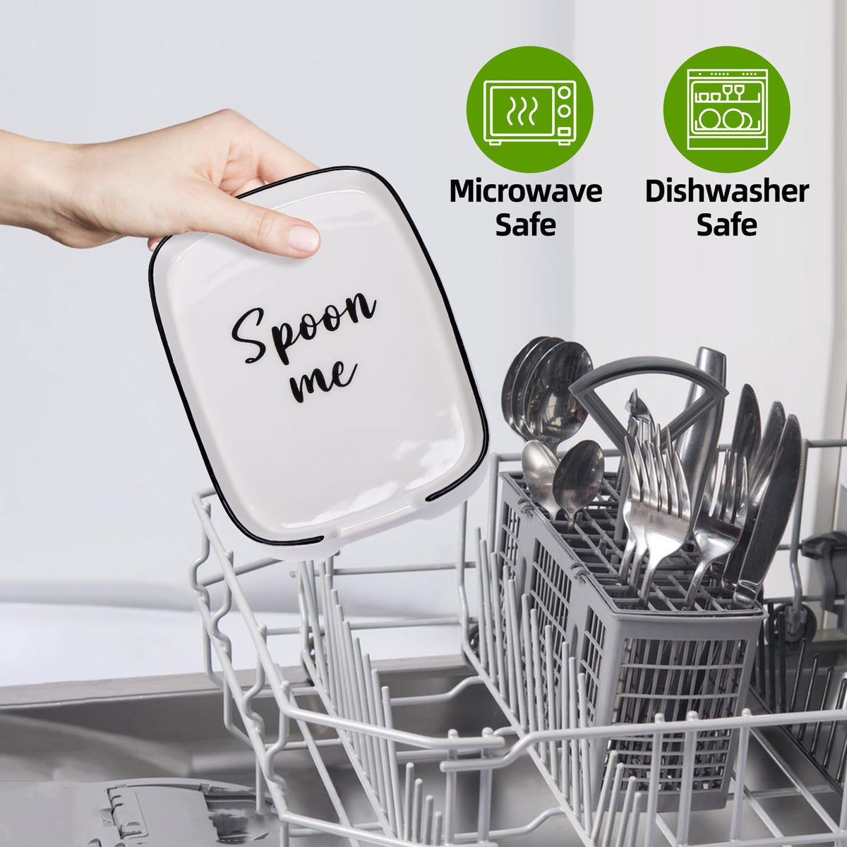 YENLNI dishwasher-safe ceramic spoon rest cleans quickly after meals