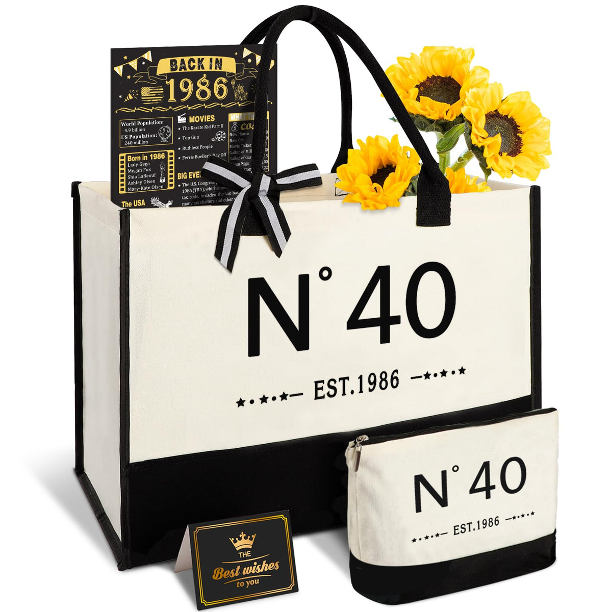 YeohJoy 1986 tote bag with bottom gusset, ideal for shopping and days out.