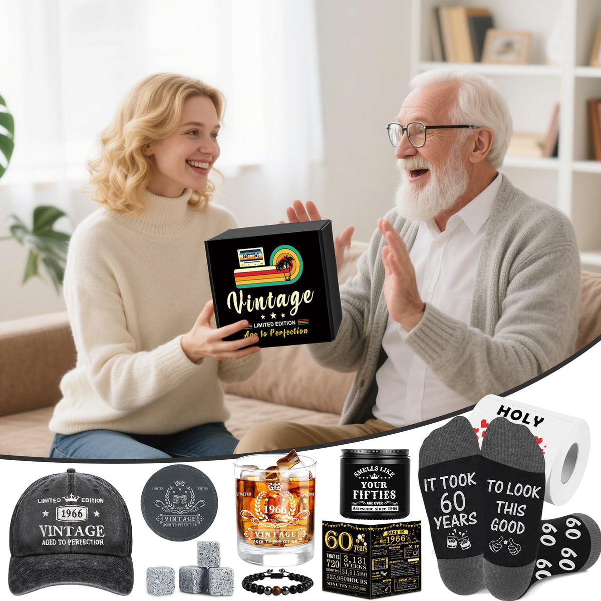 YeohJoy 60th candle enhances ambiance and themed decor