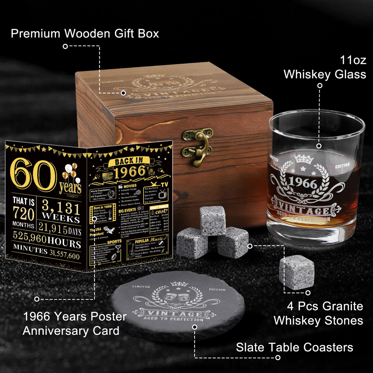 YeohJoy wooden gift box opens to reveal elegant keepsakes