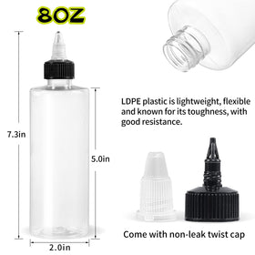 Yephets 22-pack squeeze bottles clearly show contents for easy labeling and organization