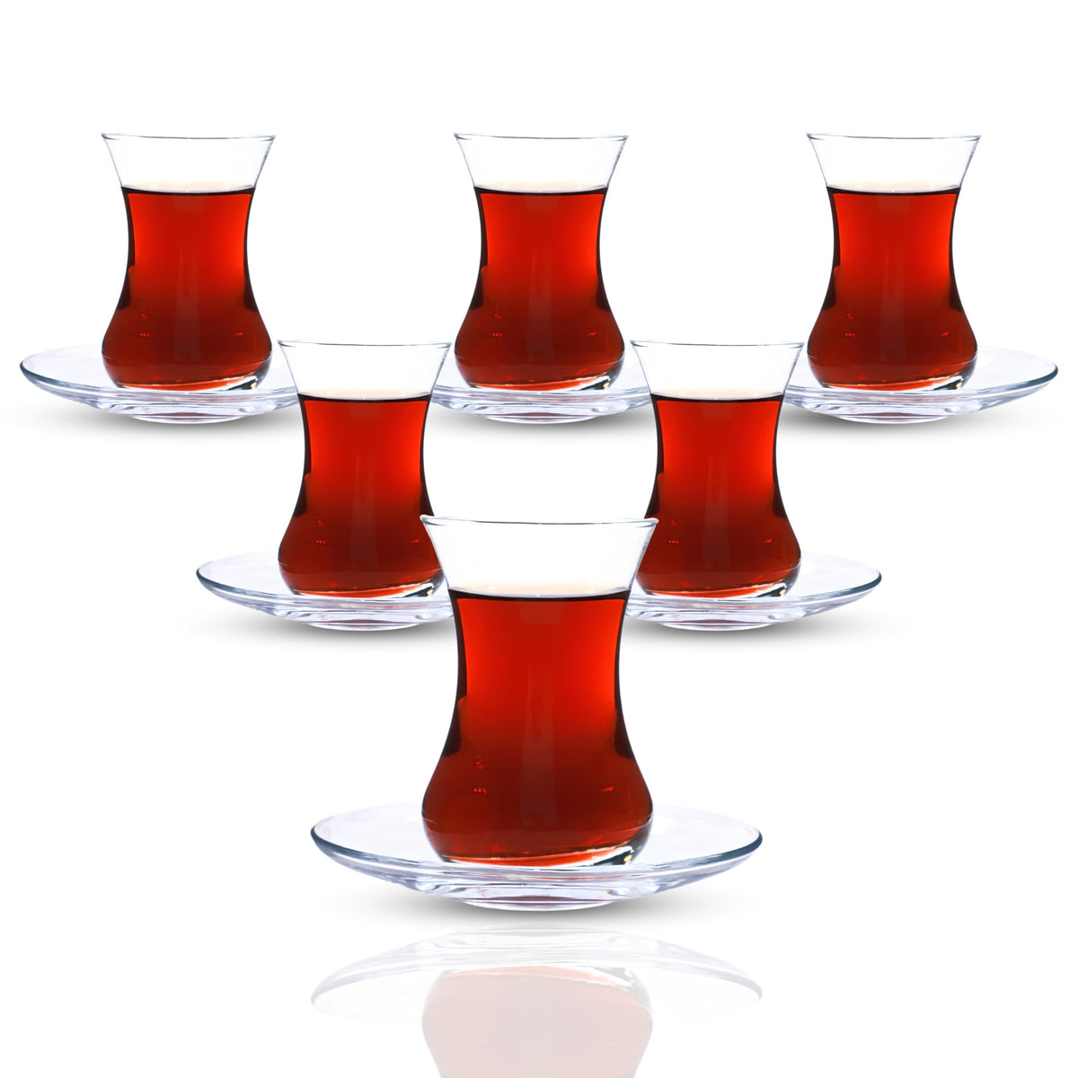 yersiz tea set for six includes matching glasses and saucers