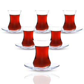 yersiz tea set for six includes matching glasses and saucers
