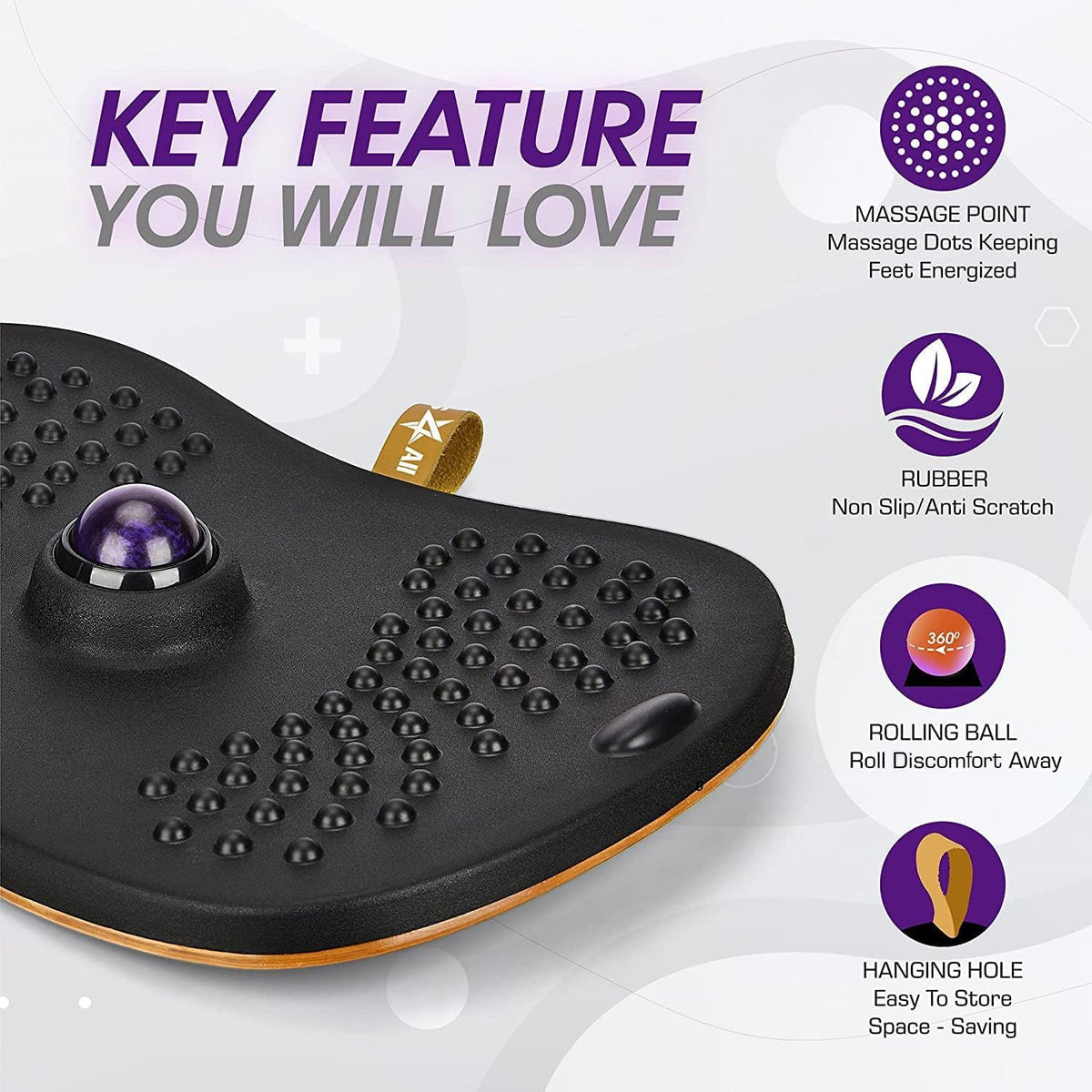 Yes4All wobble-board anti-fatigue foam pad reduces standing fatigue