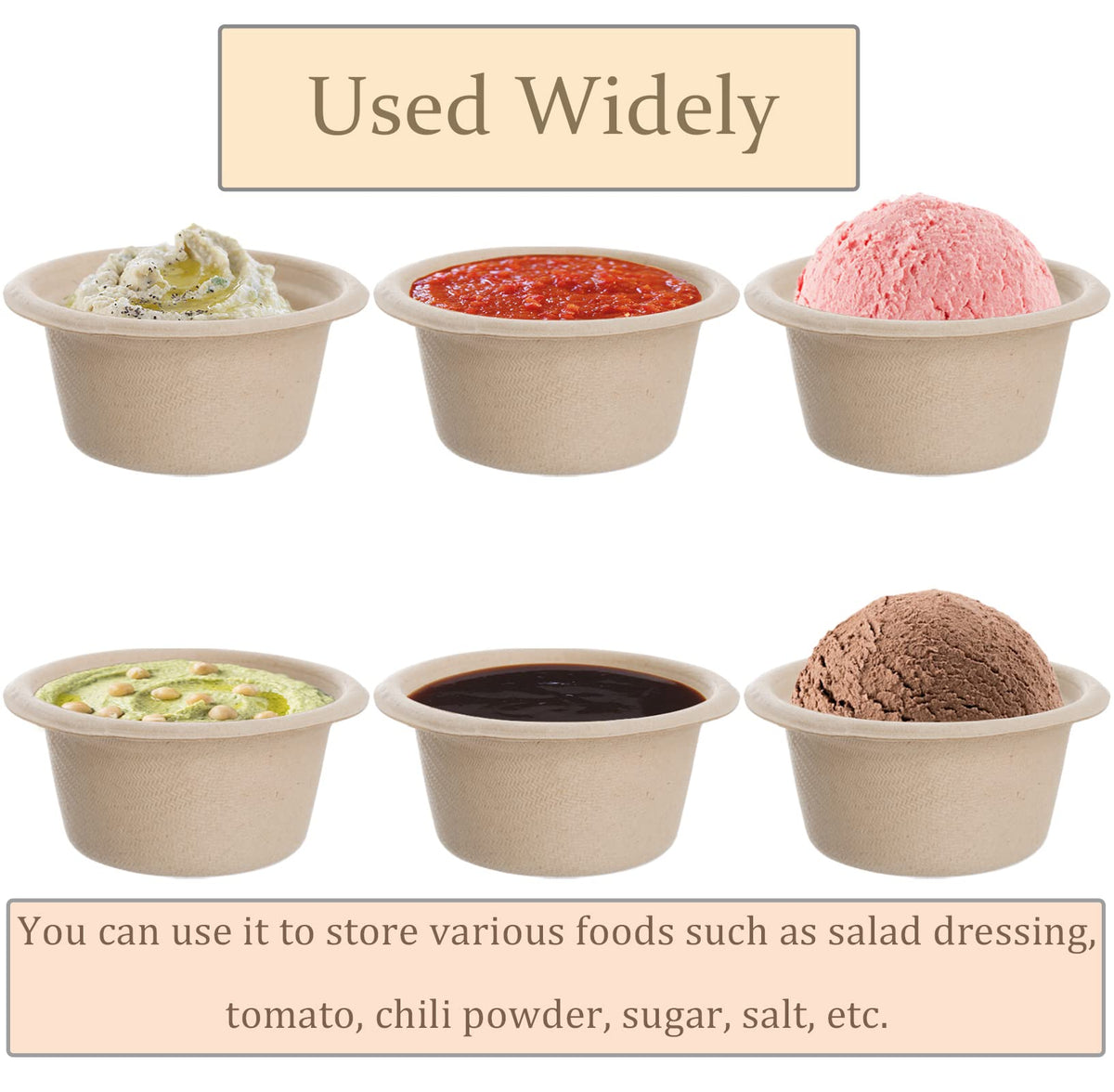 Yesland bagasse fiber cups in natural color, recyclable and wax-free