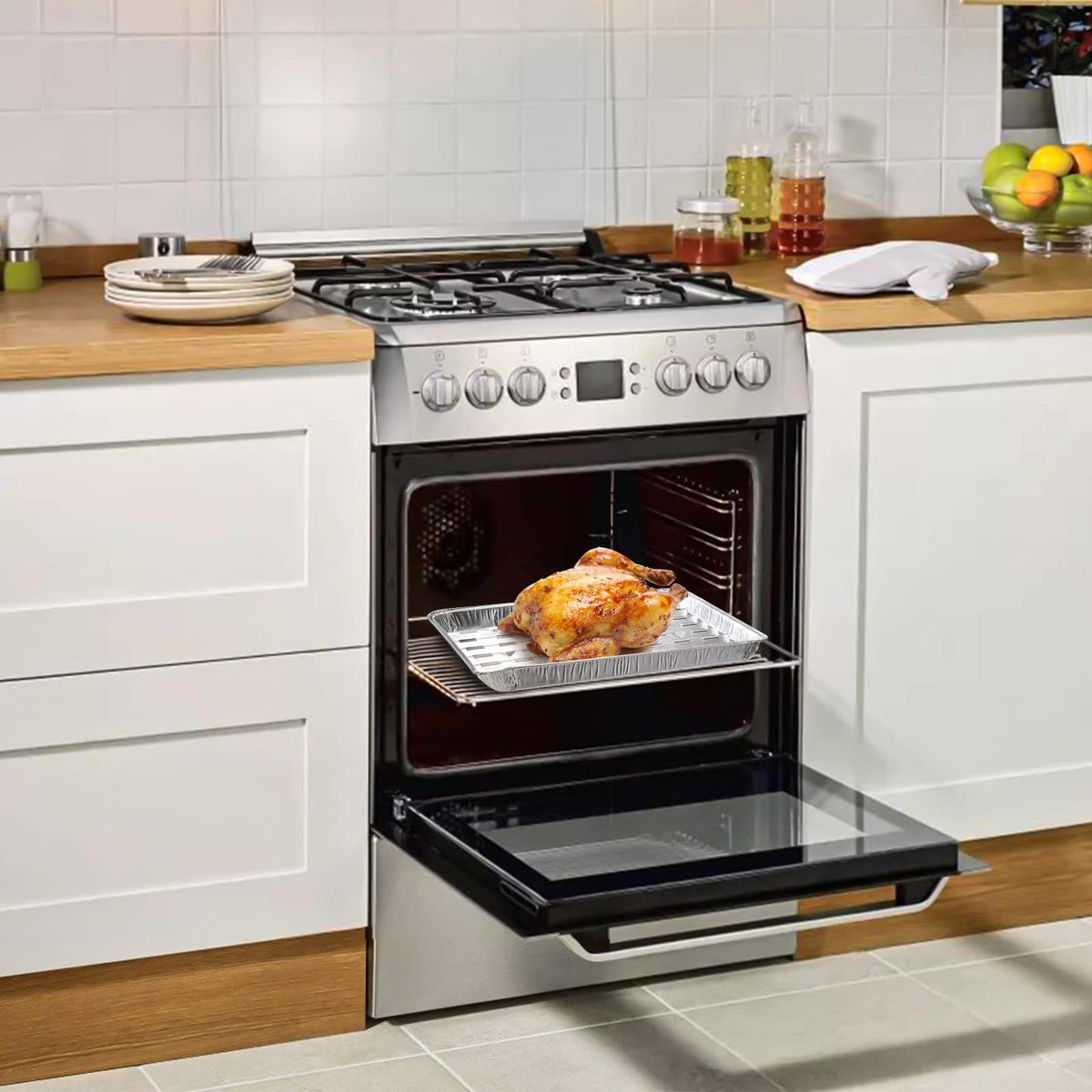 Yesland broiler pans suitable for grilling and baking at high temperatures