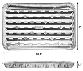 Yesland disposable aluminum pans stacked for easy storage and quick setup