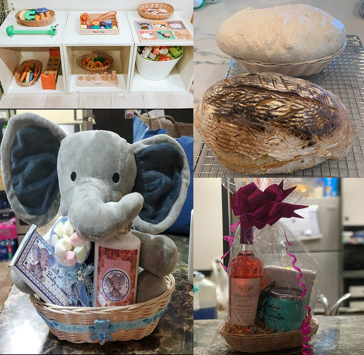 Yesland gift-oval baskets offer versatile presentation for gifts and snacks.