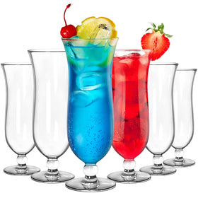 Yesland hurricane glass 13.5 oz clear tulip for tropical cocktails and festive gatherings