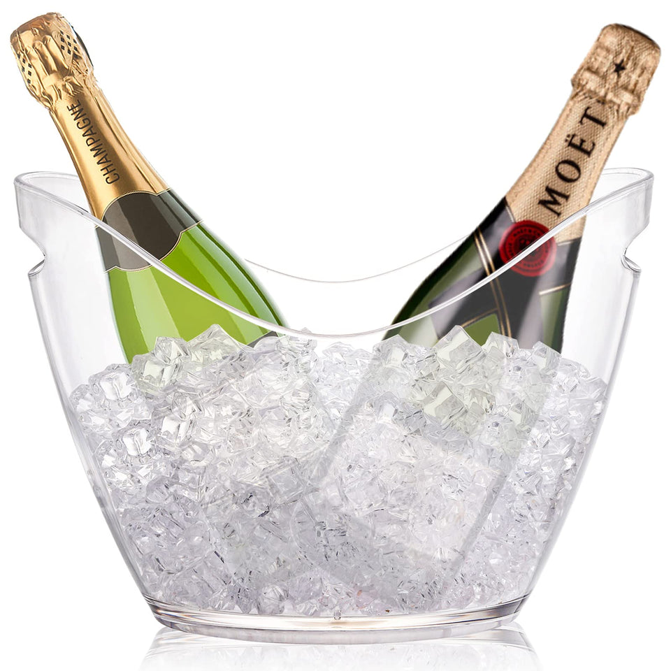 Yesland Ice Bucket clear acrylic shows 3.5L capacity for beverages.