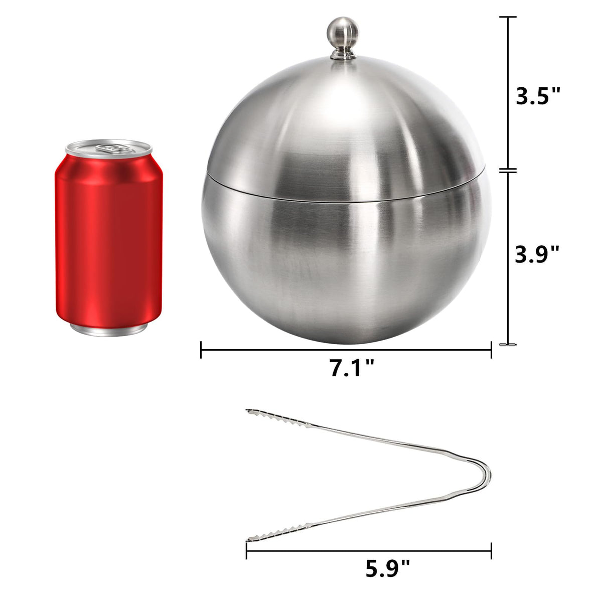Yesland ice bucket double-insulation cross-section illustrating extended ice retention for cocktails