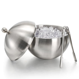 Yesland ice bucket lid closeup showing rust-resistant stainless steel for durable entertaining