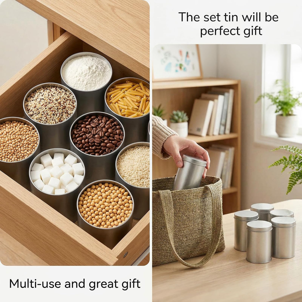 Yesland metal packaging helps preserve aromas while organizing your spice rack.