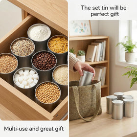 Yesland metal packaging helps preserve aromas while organizing your spice rack.