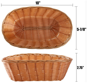Yesland oval bread storage basket keeps loaves organized and accessible.