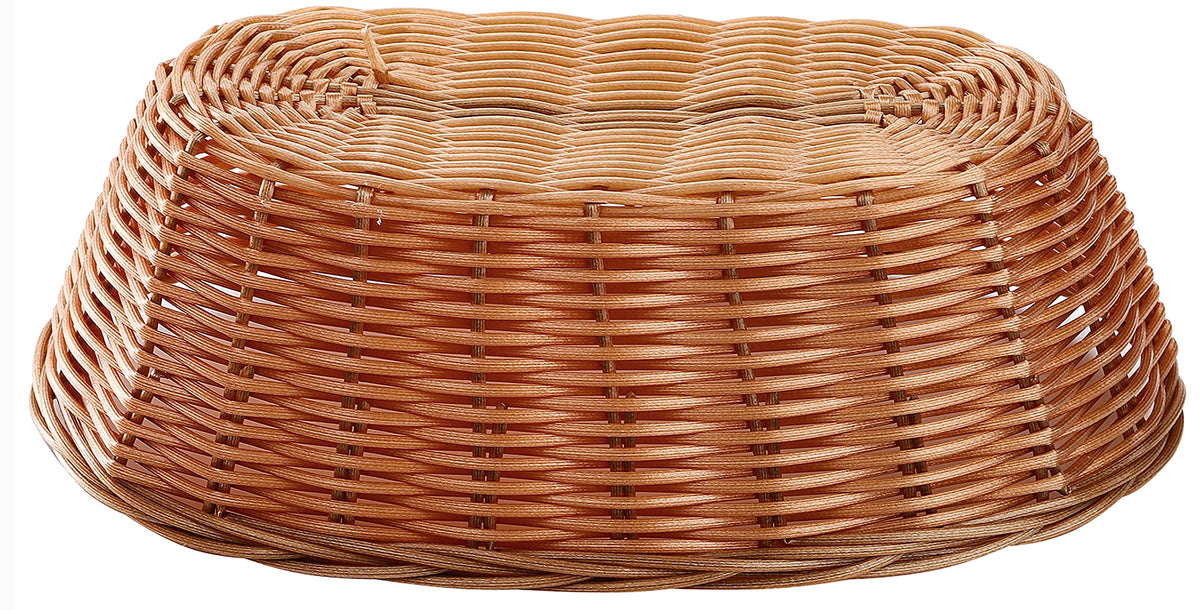 Yesland perforated plastic oval basket for kitchen storage and airflow.