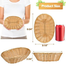 Yesland stackable plastic baskets save cabinet space while keeping items visible.