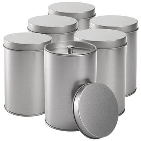 Yesland 6-pack tea tins with airtight double lids keep contents fresh.