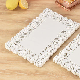 YESON lace paper doilies plate-edge design enhances elegant presentation.