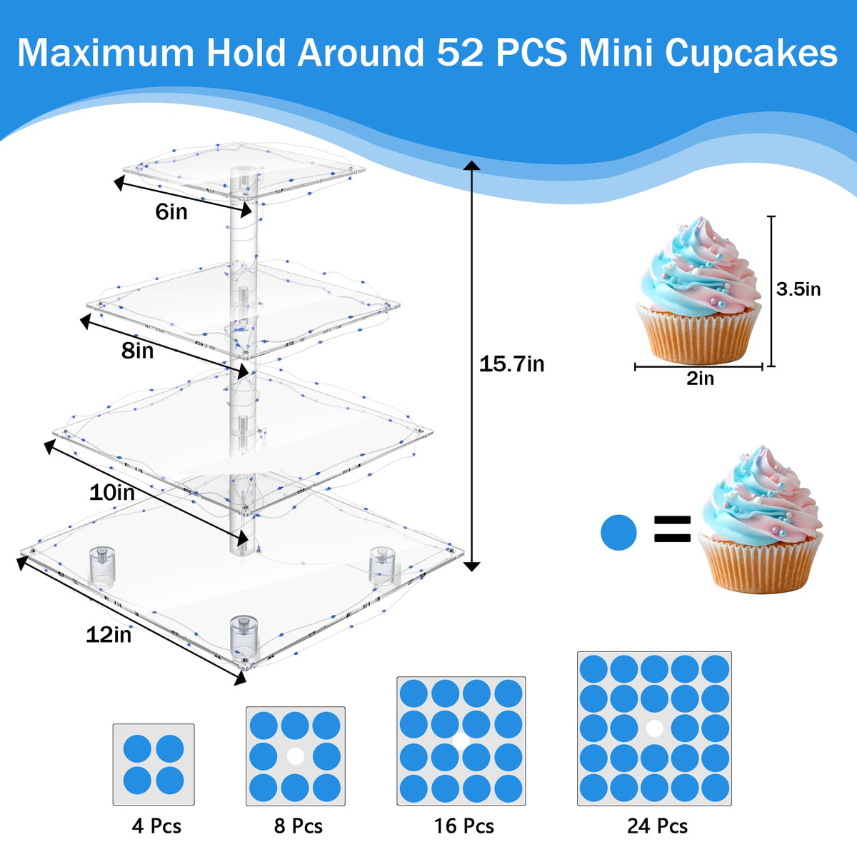 YestBuy blue LED string adds atmospheric glow to desserts and decor.
