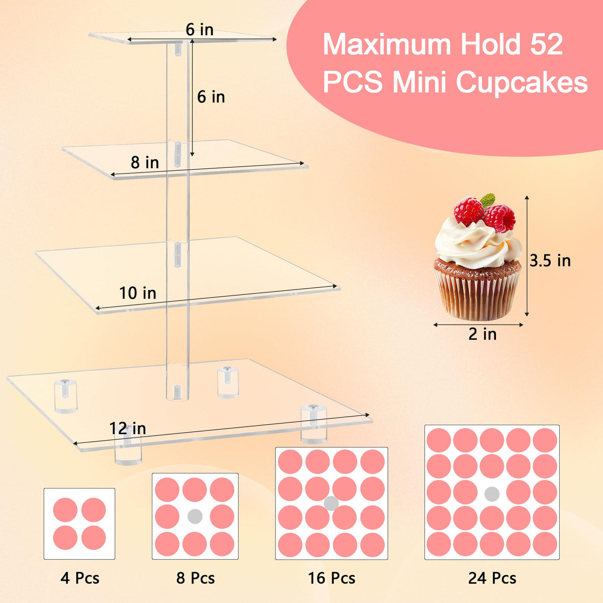 YestBuy stand bottom with rubber dots prevents slipping on crowded surfaces.
