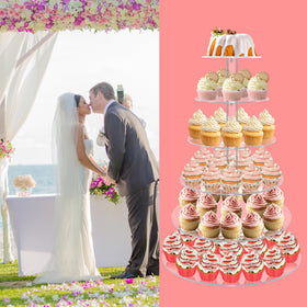 YestBuy cupcake stand holds up to 60 cupcakes for generous displays