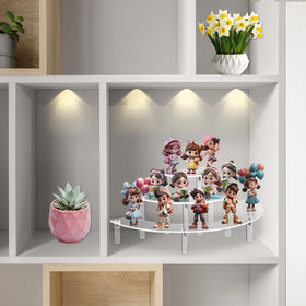 YestBuy display stand keeps collections organized with a sleek, clear silhouette