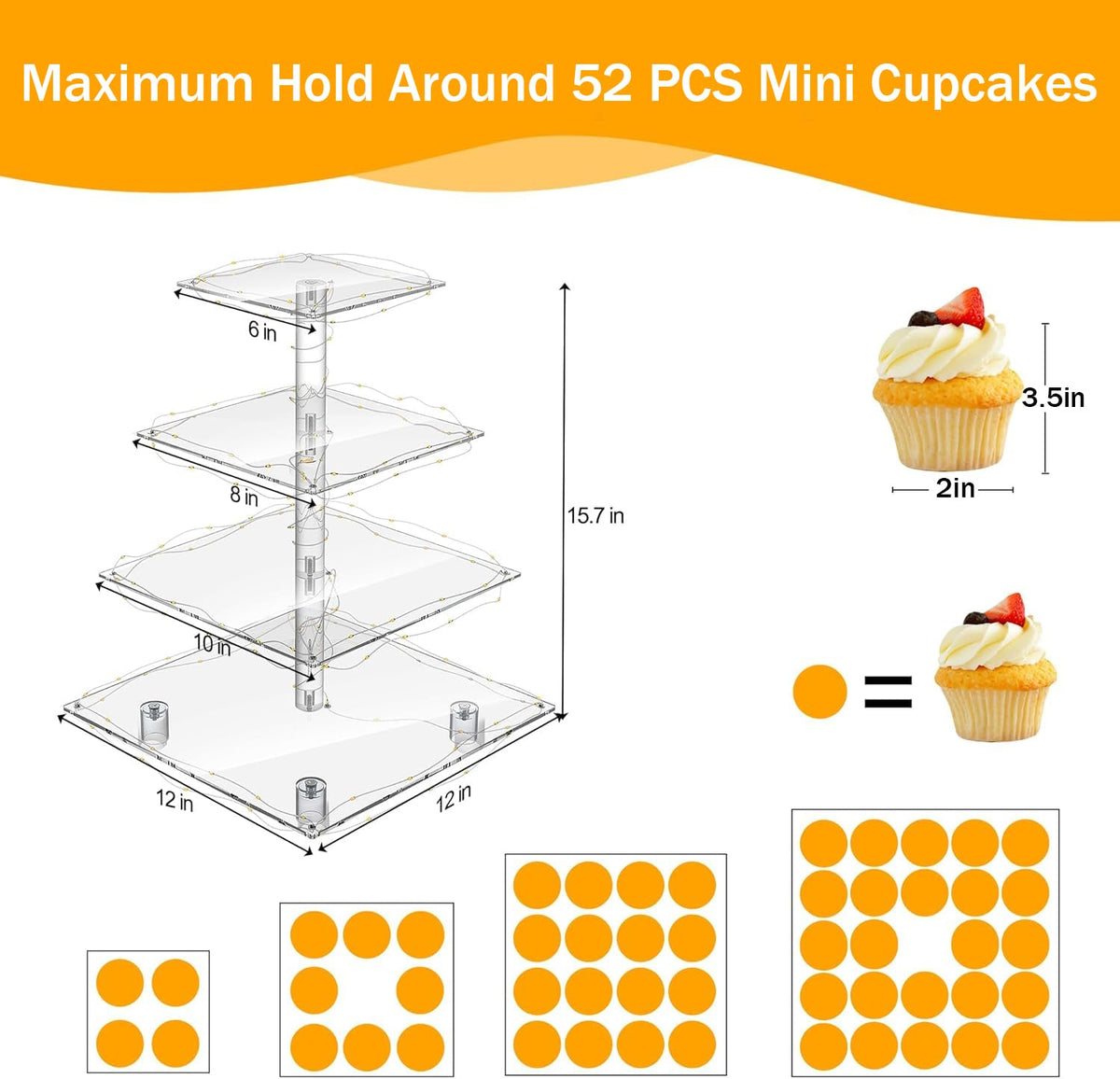 YestBuy LED light garland enhances dessert setups with a subtle glow.