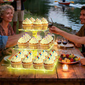 YestBuy warm yellow LED string adds ambient glow to displays.