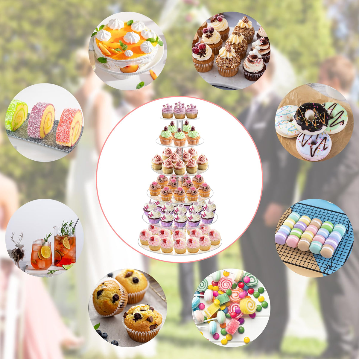 YestBuy multi-use pastry rack for festivals, anniversaries, and other events