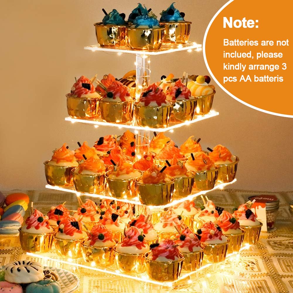 YestBuy cupcake stand with removable shelves adapts to different party sizes.