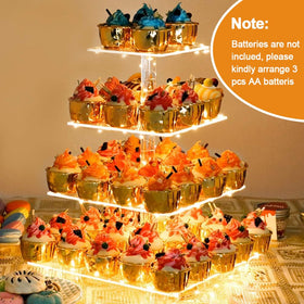 YestBuy cupcake stand with removable shelves adapts to different party sizes.