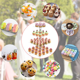 YestBuy wedding display setup showcases a four-tier dessert presentation.