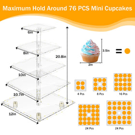 YestBuy wedding dessert display ideal for showcasing cupcakes at celebrations.