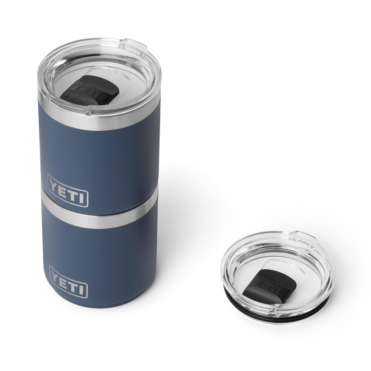 YETI Rambler 10oz navy finish highlighting ceramic interior flavor-friendly care