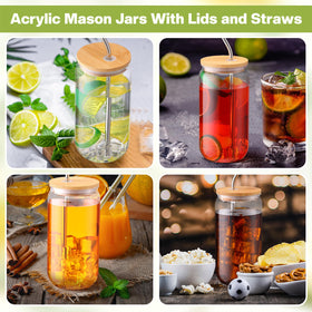 Yetene acrylic diamond stickers add sparkle to jars.