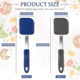 Yetene blue two-pack silicone spatula turner for versatile kitchen prep.